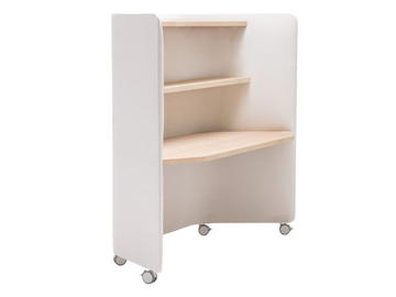 IN OUT OFFICE ME2261 - Workstation desk with sound absorbing screens with casters by Andreu World - view 2